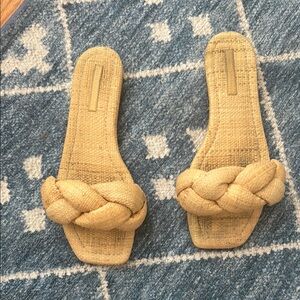 Loeffler Randall Tan Braided Sandals